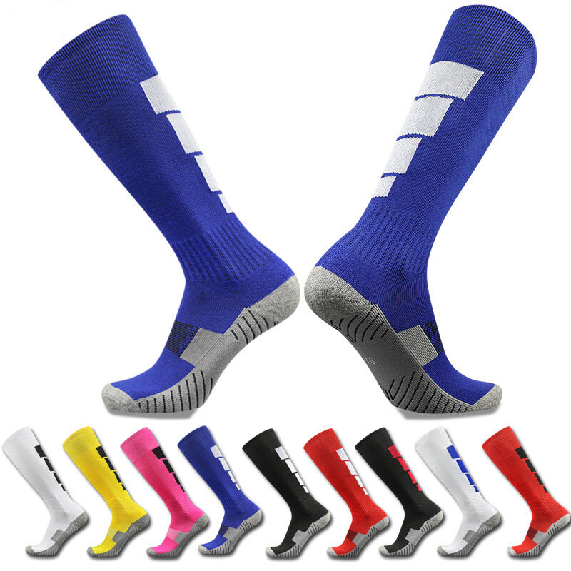 Calcetines deportivos de fútbol para adultos y niños, medias largas hasta la rodilla de algodón y licra, hasta el tobillo, 9 pares