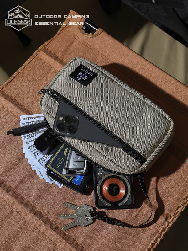 Bolso de mano pequeño para hombre y mujer, billetera multifunción con bolsillo para teléfono móvil, almacenamiento de llaves y auriculares