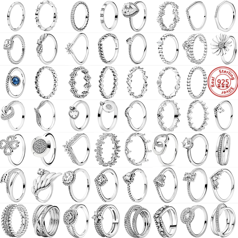 Pantaro-925 encantos de prata esterlina para mulheres, penas, flores, zircão claro, espumante, europa, original, jóias finas, atacado, novo