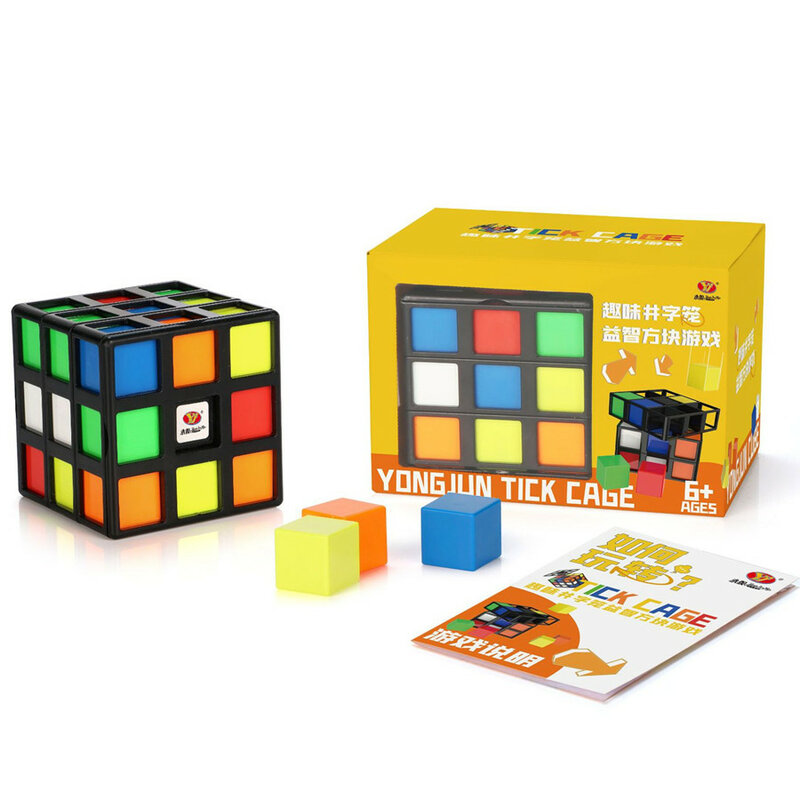 YJ Tick Cage Cube, juegos divertidos, Cubo mágico 3x3, Cubo mágico Twist, rompecabezas, Idea de regalo educativo, juguete de cumpleaños para niños
