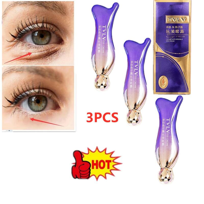 3x Peptid Anti-Falten-Augen creme Kollagen Anti-Dunkel-Kreis Anti-Aging-Gel Hyaluron säure Anti-Puffiness Augen taschen Korea Cosmet