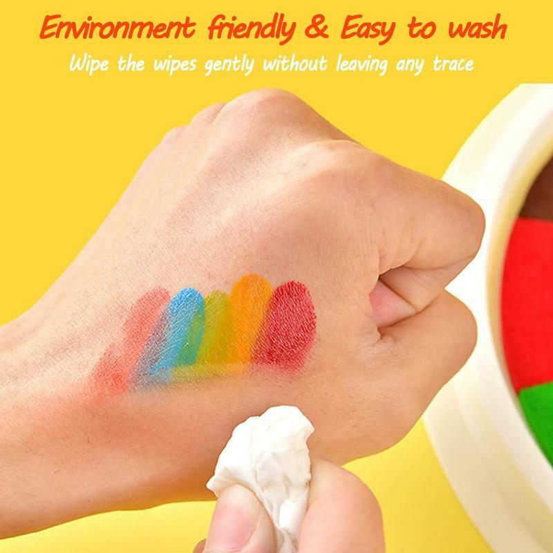 Kit de pintura con dedos para niños, suministros de pintura divertidos, lavables, no tóxicos, portátiles, Educación Temprana