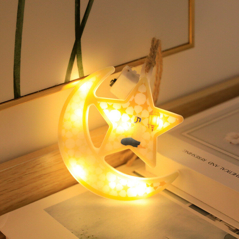 Led Star Moon Hanglamp Fort Modellering Licht Ramadan Decoratie Islam Moslim Hangers Ramadan Thuis Islam Moslim Decor Lights