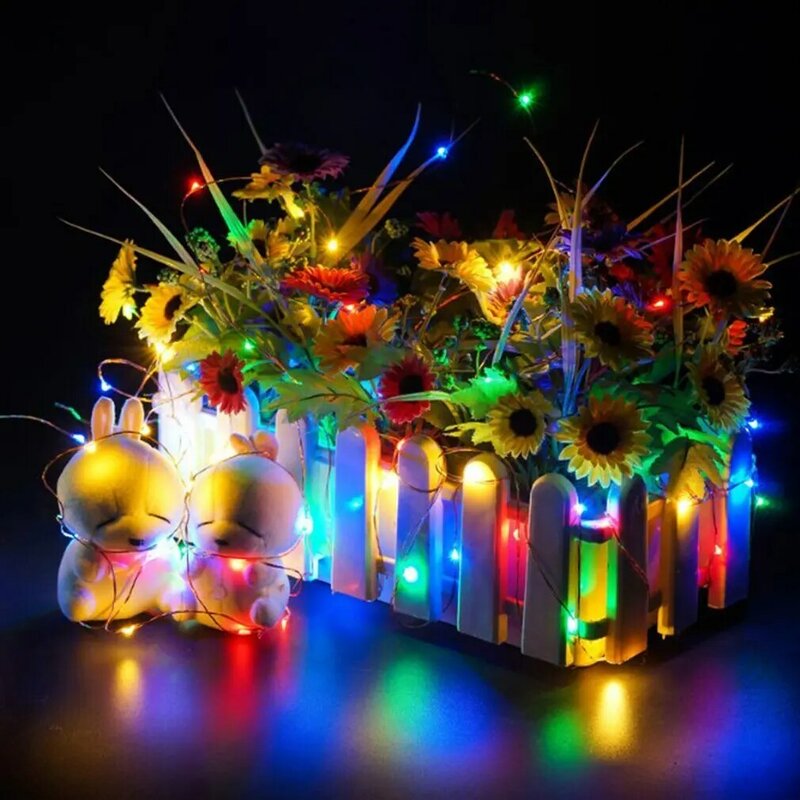 電池式LEDストリングライト,3メートル,30個のLED,クリスマス,結婚式,装飾,銅線,2023