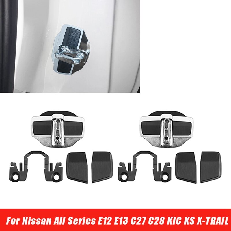 TRD-estabilizador de puerta para Nissan, Protector de cerradura de puerta, Pestillos, cubiertas de tope para todas las Series E12/E13/C27/C28/KICKS/ X-TRAIL