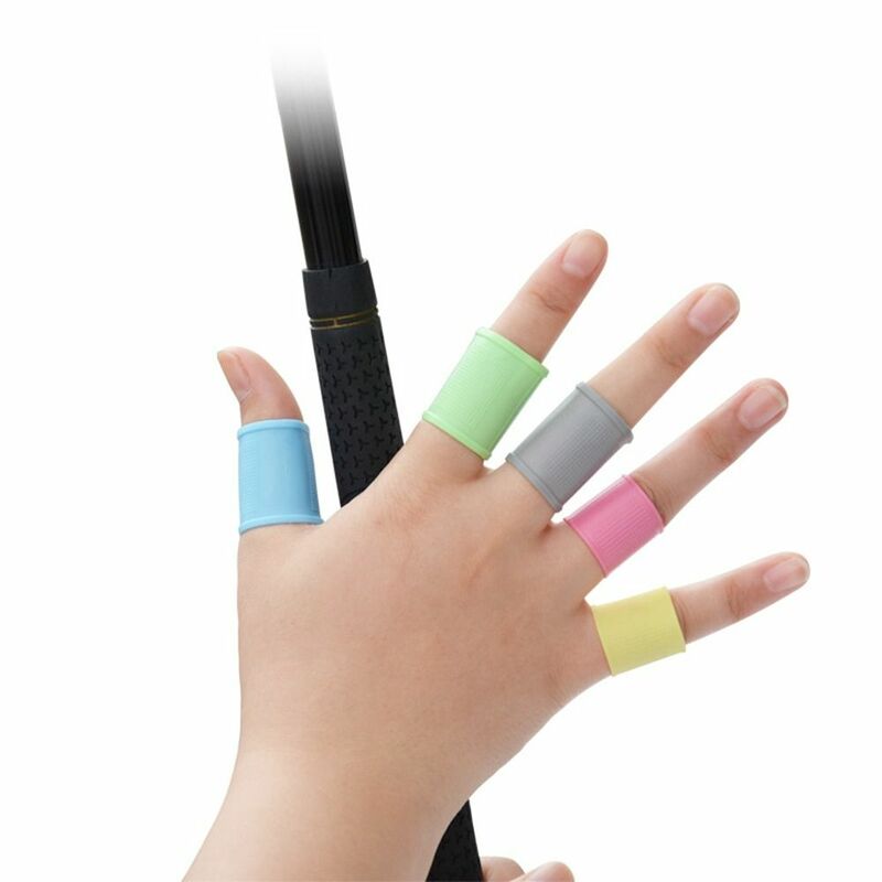 8PCS Non-Slip Basketball Tennis Baseball Sports Finger Band Hand Protector Support Golf Finger Sleeves Silicone