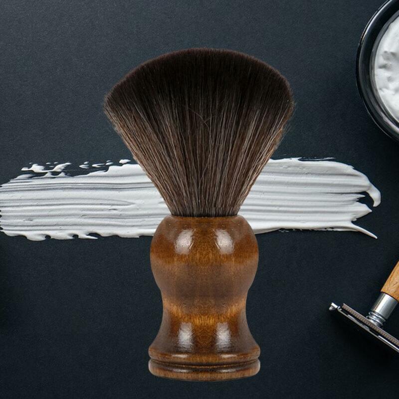 Высококачественная щетка для бритья с деревянной ручкой для салона, инструменты для парикмахерской, мужской инструмент для ухода, щетка для бритья бороды