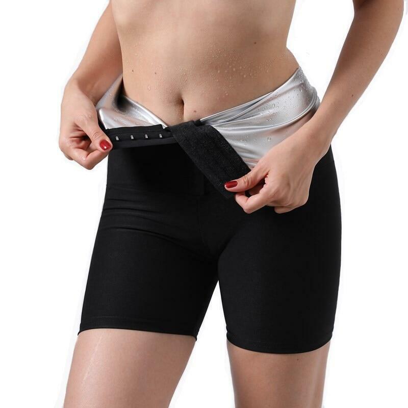Pantalones moldeadores de cuerpo para Sauna, mallas cortas con efecto de sudor caliente para Fitness, entrenamiento, gimnasio