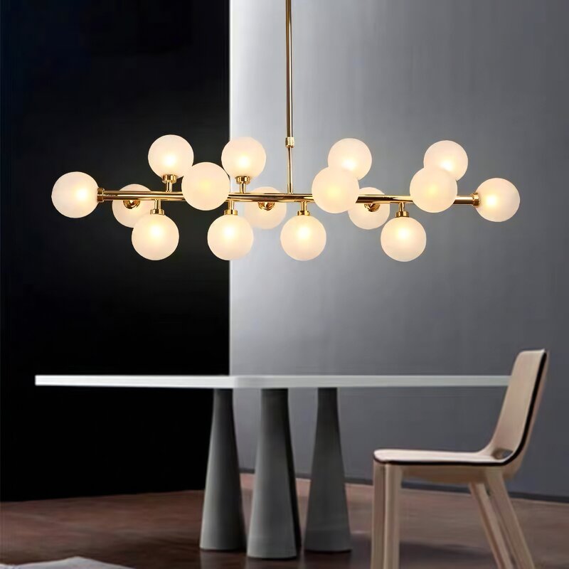 Led Chandelier Glass Ball Lamp Ceiling Fixtures for Living Room Modern Nordic G4 Chihuly Kitchen Island Decoration Home Light