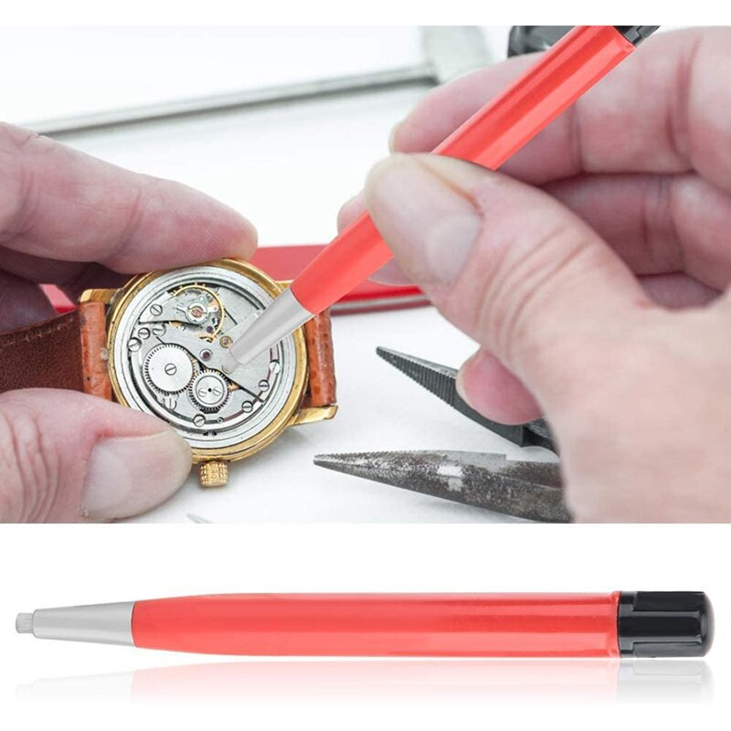 Jam tangan praktis kuas penghilang karat pena serat kaca/kuningan/baja alat pemoles goresan bersih suku cadang alat perbaikan jam tangan