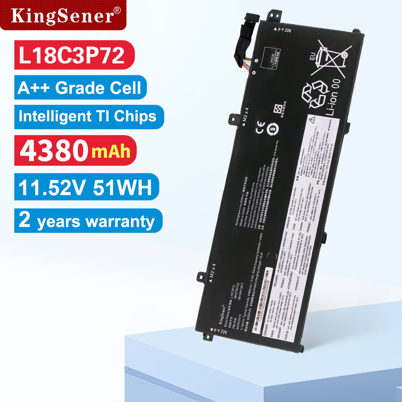Kingsener แบตเตอรี่ L18C3P72ใหม่สำหรับ Lenovo ThinkPad T490 T495 P43S P14s 1st รุ่น L18C3P71 L18L3P73 L18M4P74 L18M4P73 L18M3P74