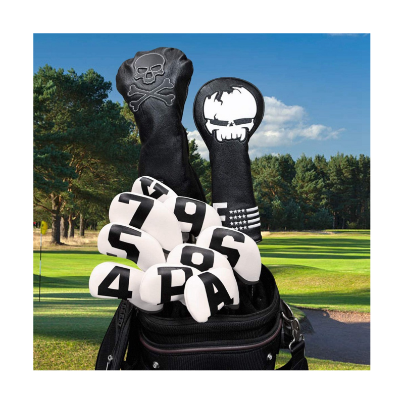Golf Iron Covers,Neoprene Golf Iron Covers Set ,Golf Club Head Covers for Iron Club Fit All Brands Golf Iron Cover,D