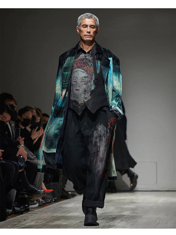 พระพุทธรูป Guanyin เสื้อกั๊ก Luxury Designer Yohji Yamamoto Homme ชายชุดสำหรับชายเสื้อกั๊กผู้ชาย Unisex สำหรับสตรี casual Vest
