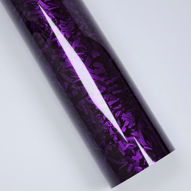 50 см * 600 см Глянцевая фиолетовая кристальная кованая виниловая пленка из углеродного волокна аксессуары для автомобиля