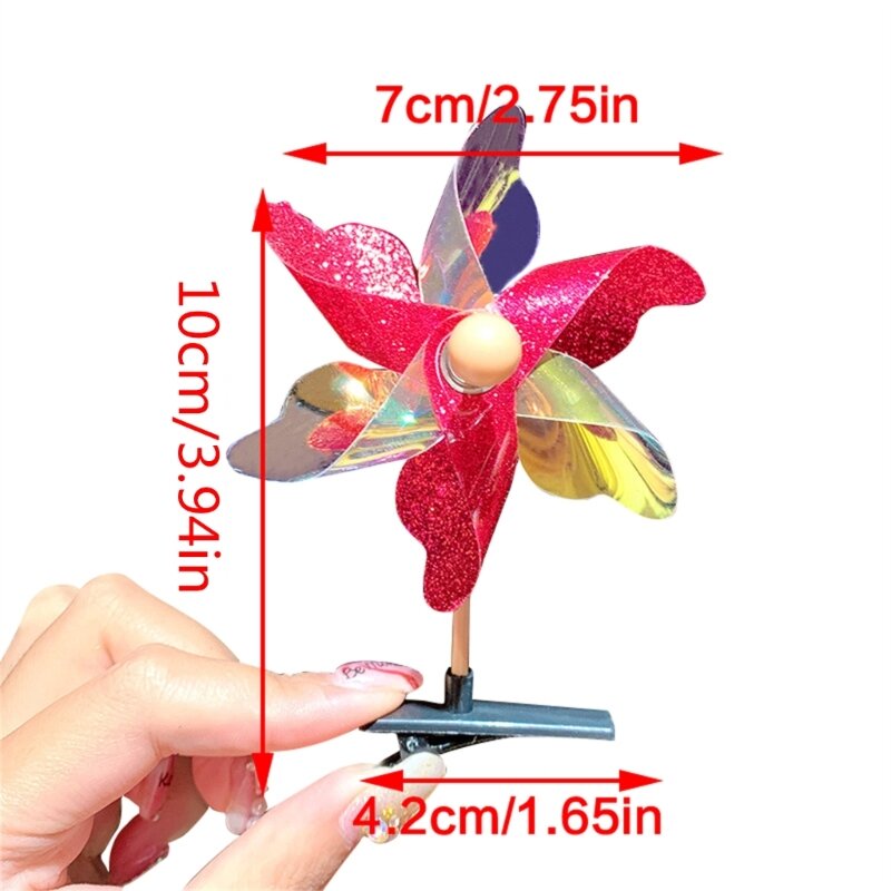 Ins Colorful Windmill Hairpin for Children Sweet Charm Hair Clip Aesthetics Y2k Hair Accessories