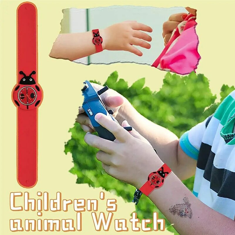 Zegarek Slap dla dzieci Cartoon 3D zwierząt Sport zegarki zabawka dla dziecka chłopców dziewczyny zegarek na rękę silikonowy kwarc na przyjęcie materiały