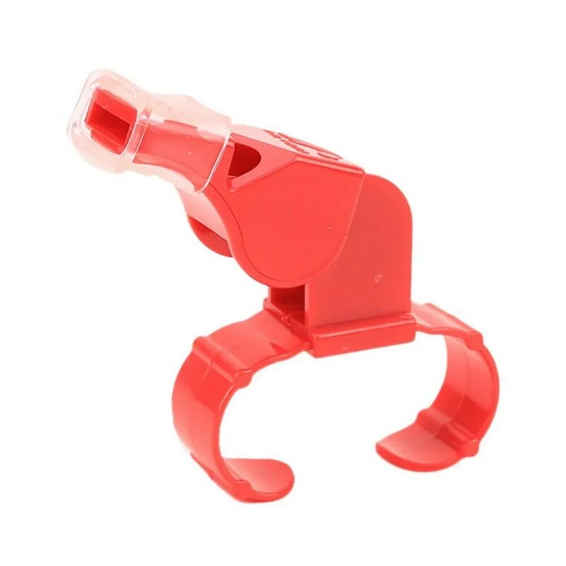 Referee Finger Whistle Football Training Equipment Whistle Safe Plastic Ring Whistle Finger Whistle With Tooth Guard For Sport
