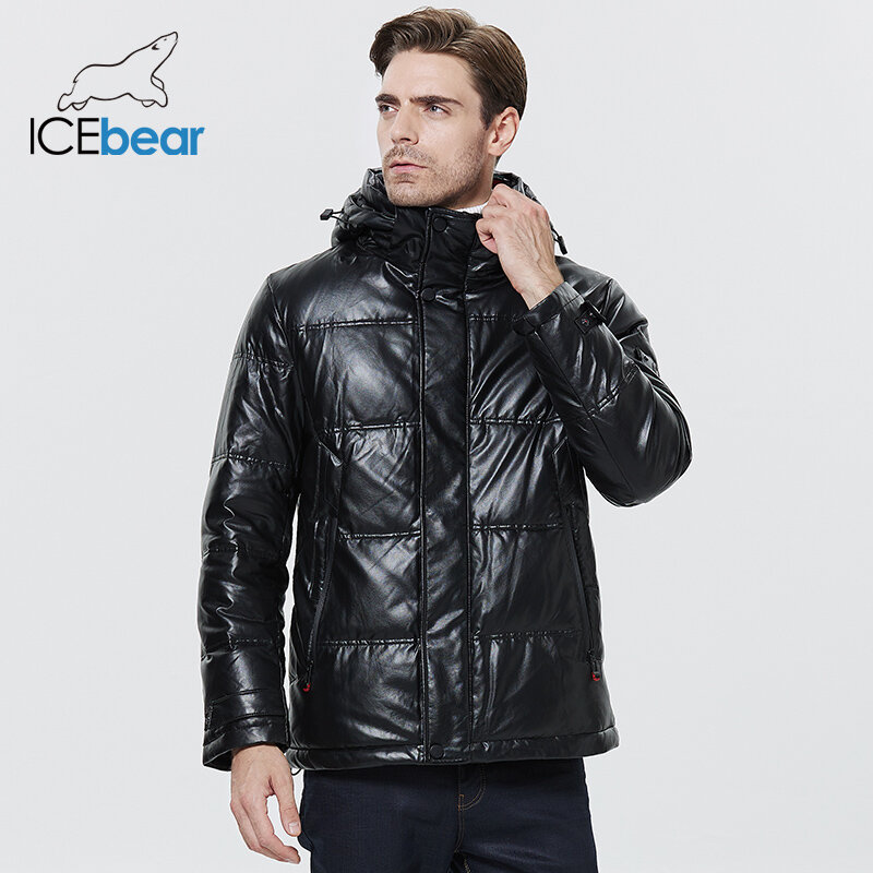 Icebear 2022 jaqueta de inverno masculina de algodão acolchoado jaqueta respirável grosso e quente casaco casual masculino com capuz mwd20866d