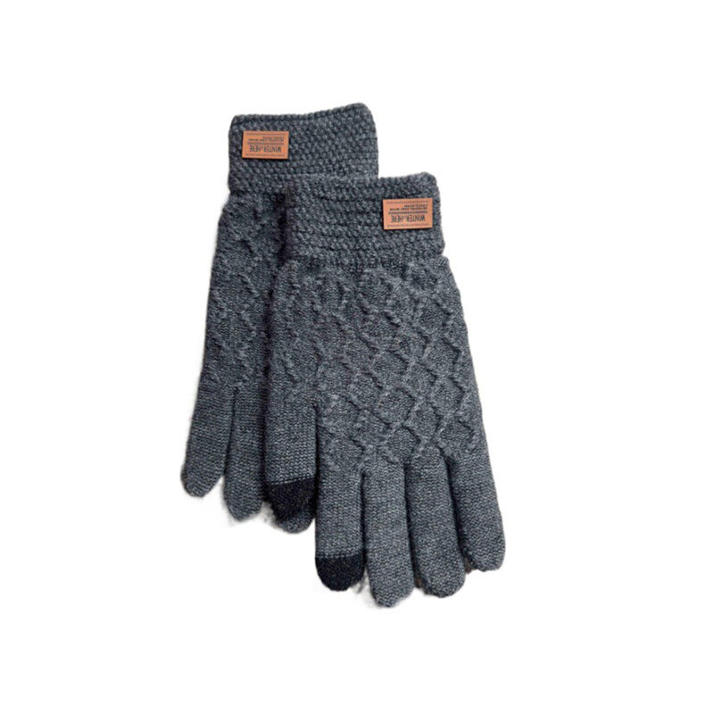 Herren-Touchscreen-Handschuhe Herbst und Winter Gestrickte warme und samtverdickte Outdoor-Fahrhandschuhe für Männer Accessoires Geschenke
