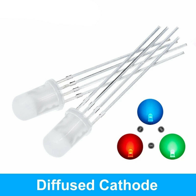 Diodes électroluminescentes à LED RVB, cathode commune, anode commune Leic-document, f5 RVB, surbrillance diffuse et transparente pour Ardu37, 5mm, 10 pièces