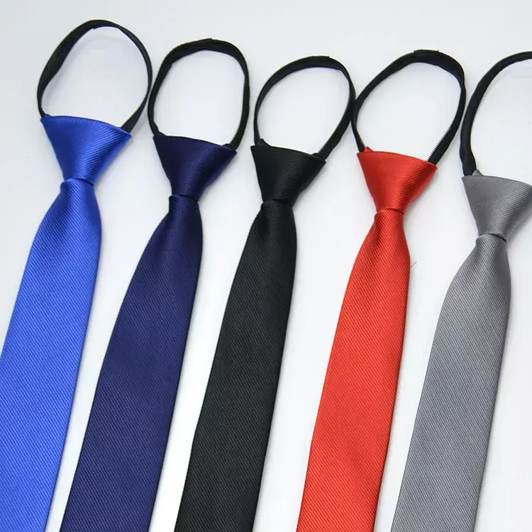 Cravate Paisley avec fermeture éclair pré-nouée pour homme, boutons de manchette mouchoir, jacquard, ensemble d'outils décontractés, noir et gris, mariage, présidence
