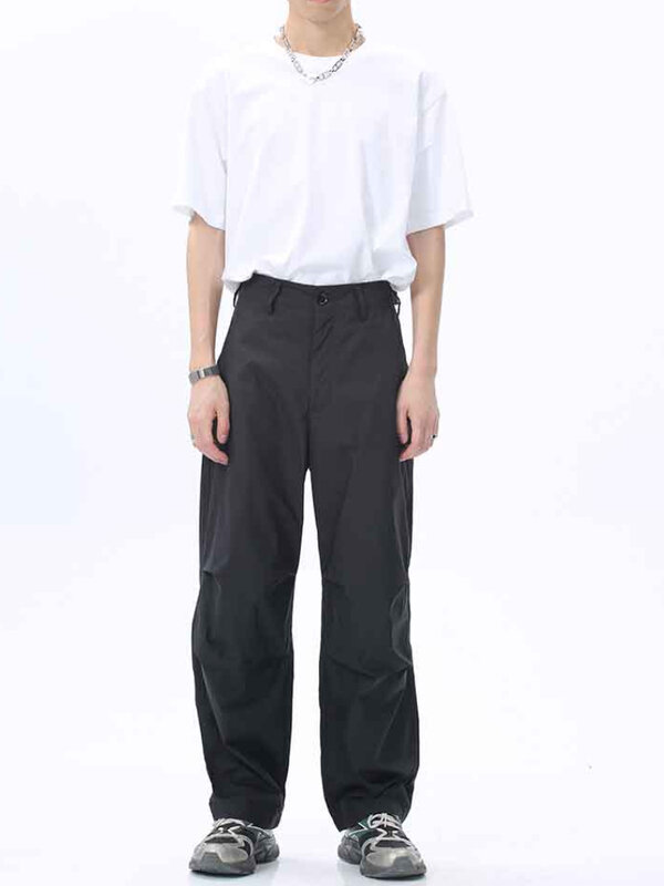 Pantalon cargo de style américain pour hommes, rue haute, pleine longueur, tout match, Harajuku, fjTemperament, beau collège, unisexe, été