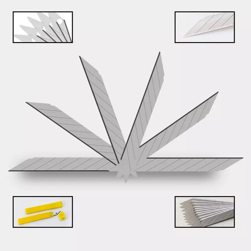 Snijbladen Kunst Mes Snijmes Snijmes Snijden Algemene Vervanging Zilver Opbergbaar 10 Stks/set Duurzaam