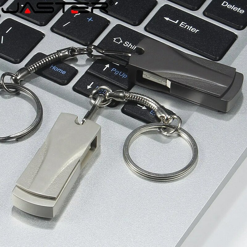 ใหม่โลหะแฟลชไดร์ฟ64GB ไดรฟ์ปากกาความจุจริง32GB U Disk 8GB ฟรีโลโก้ที่กำหนดเอง USB 2.0 16GB ของขวัญ Key Chain หน่วยความจำ