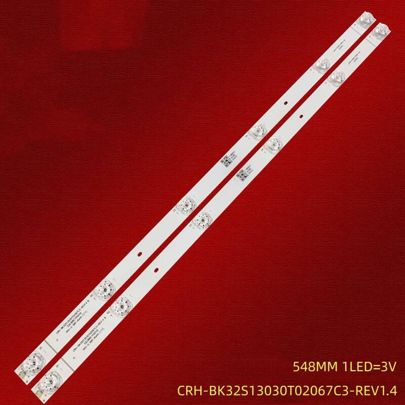Strip lampu latar LED untuk Hisense CRH-BK32S13030T02067C3-REV1.4 B HZ32A36 HZ32H33Y