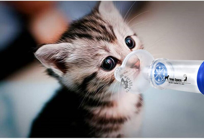Pies kot inhalator Spacer felino/Cannie inhalator komory aerozolu dla dorosłych dzieci koty/psy pochodzą z 3 rozmiar maski i instrukcji