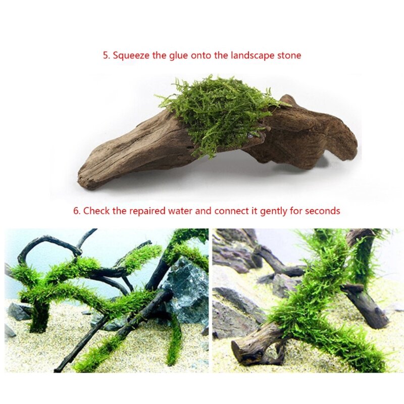 25 Stück Aquarien pflanzen-Treibholz-Unterwasser gel-schnell trocknender, sicherer Kleber für korallen sinkende Holz korallen