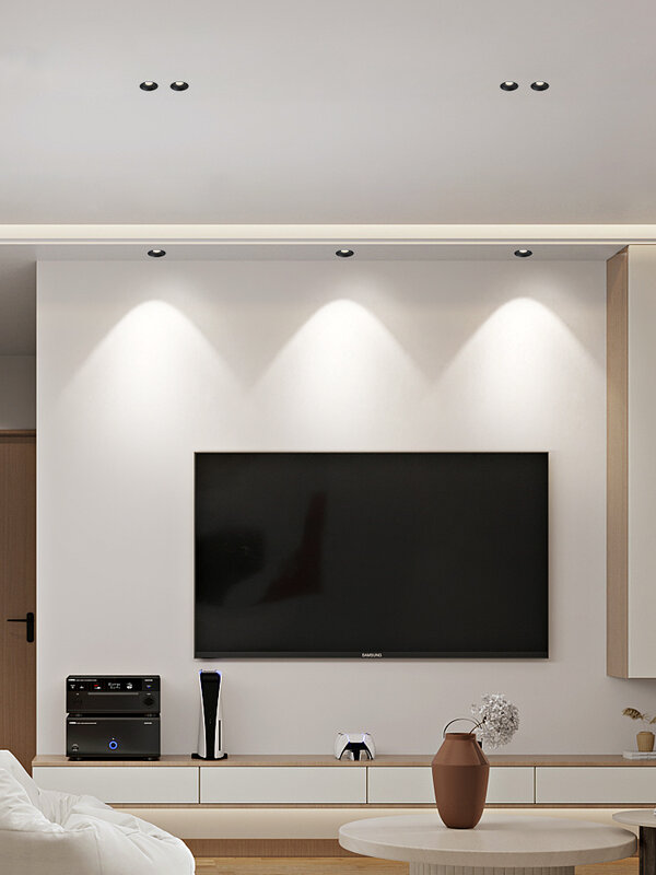 Yiyiying-LED埋め込み式スポットライト,スポット,調節可能,屋内照明,フレームレス