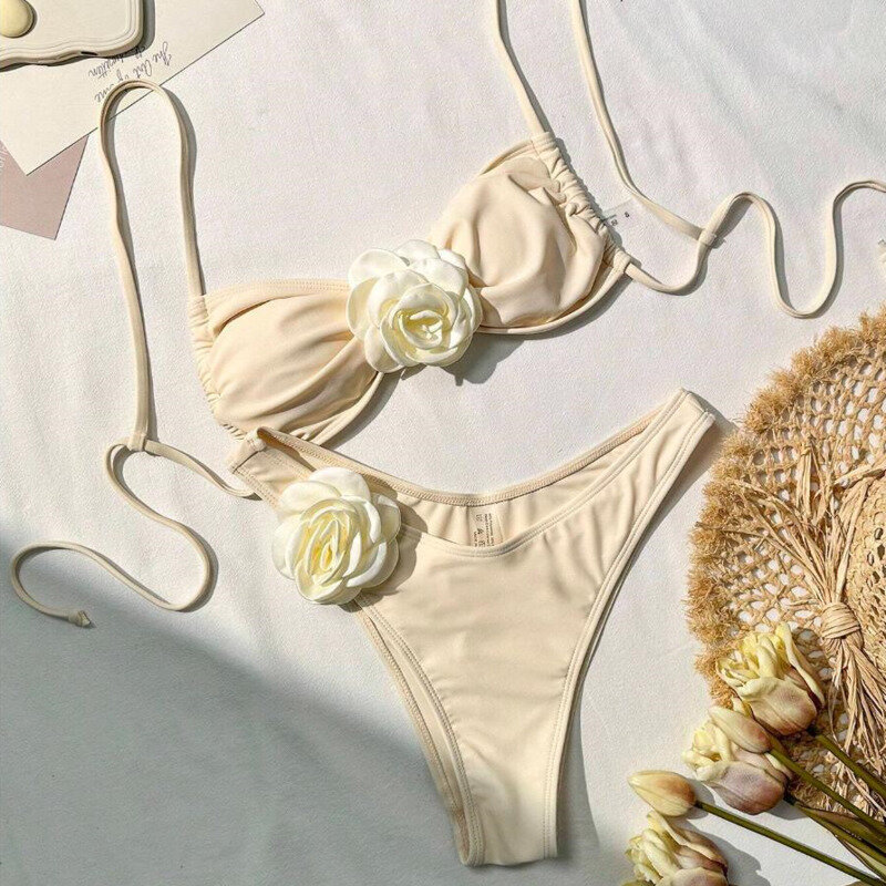Nowy Sexy Bikini stroje kąpielowe damskie Push Up kobiece strój kąpielowy plażowe kostiumy kąpielowe brazylijskie Bikini zestaw kąpielowy 2024