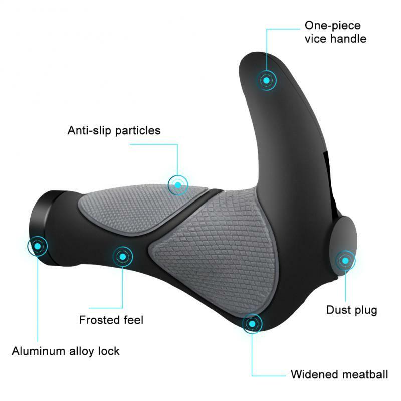 Grip Handlebar End Bilateral Locking Mountain Handle Bar Grip Bike Anti-Skid Rubber Grips Accessories