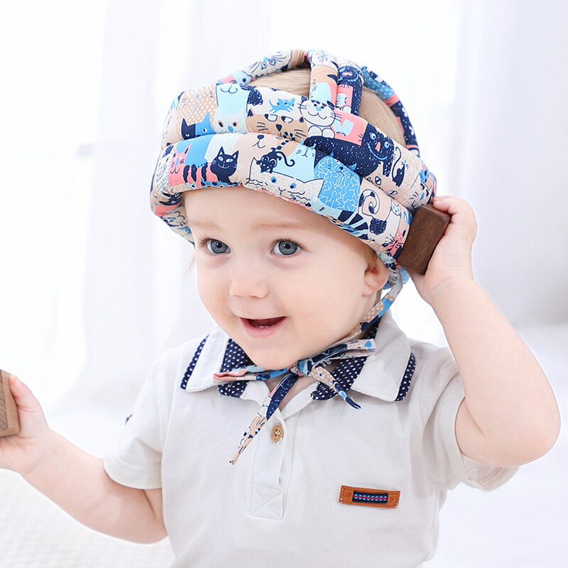 Baby Schutzhelm Kopfschutz Kopf bedeckung Kleinkind Anti-Fall-Pad Kinder lernen zu gehen Crash Cap verstellbare atmungsaktive Kappe