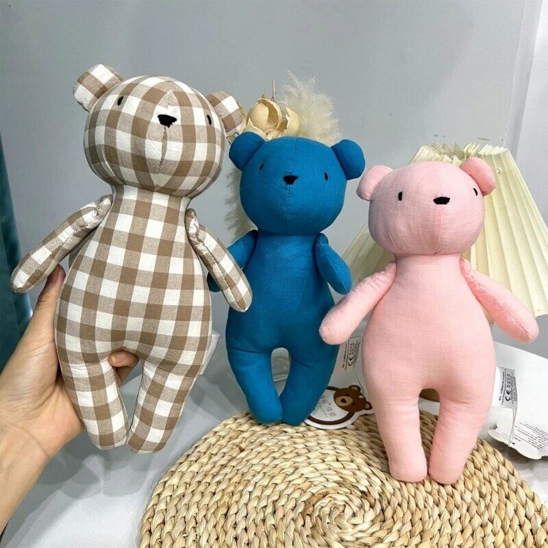 K5DD 아기 사진 소품 인형 곰 달래 인형 포즈 소품 베이비 샤워 선물