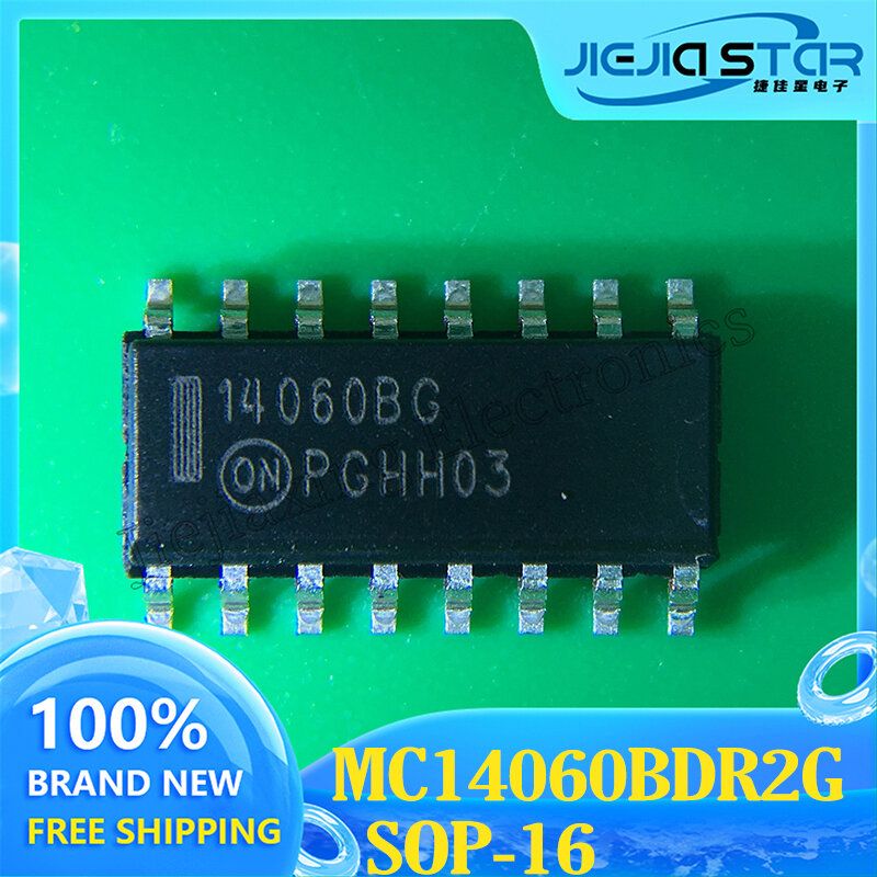 IC Counter Chip, MC14060BDR2G, gravação 14060BG, MC14060, SOP-16, estoque original de 100%, frete grátis, 5-30Pcs