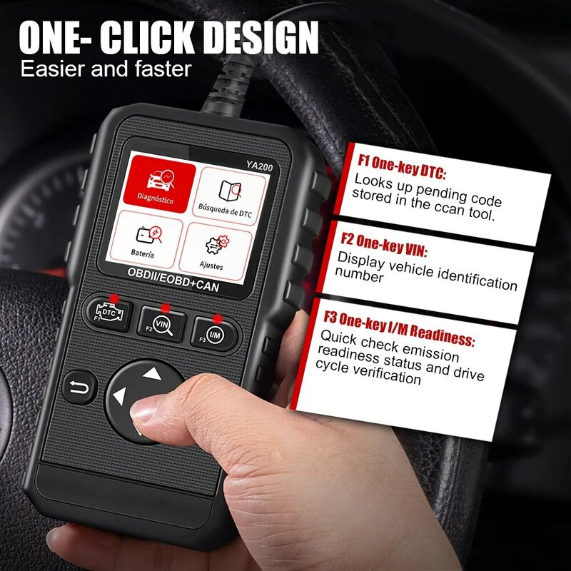 Scanner Professional YA200 OBD2 Diagnostic Tool Car Accessories Auto Engine System DTC Lookup Code Reader
