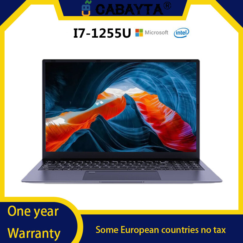 I7 1255U Gaming 10 Core Laptop 15.6 Inch Intel Core i7 12TH MAX 64GB RAM MAX 3TB SSD  Fingerprint Notebook Windows10 11 WiFi6 BT