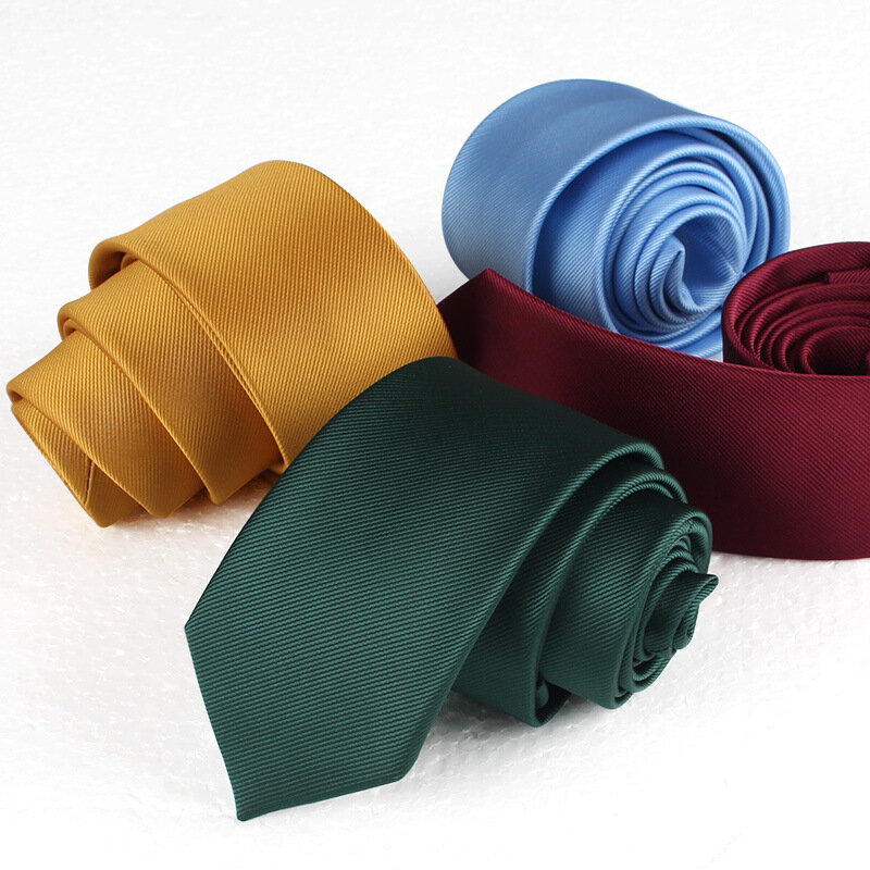 Деловые мужские узкие мягкие галстуки 6 см из полиэстера в полоску