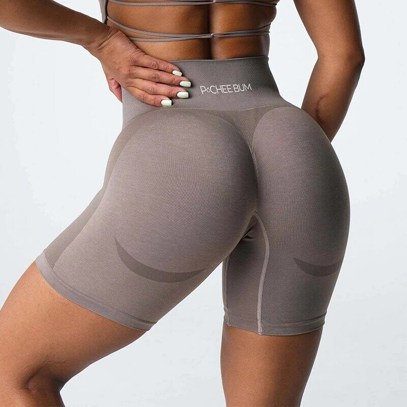 2023 Pcheebum Taupe Contour Seamless Shorts Women Shorts Quick Dry Gym Breathable Running Sports Cycling Shorts Women Yoga