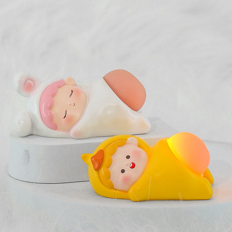 Смешные маленькие игрушки Q батут животные с подсветкой игрушки с подсветкой настольные украшения Творческая декомпрессия мягкая искусственная кожа