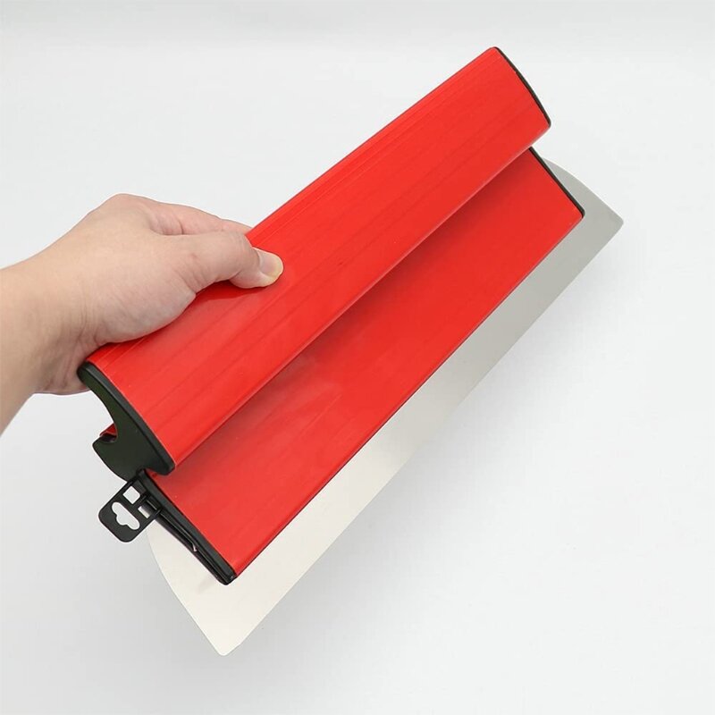 Alat Sekop Menyelesaikan Lukisan Pisau Fleksibel Spatula Menghaluskan Drywall Lukisan Plesteran Pisau Merah 40Cm