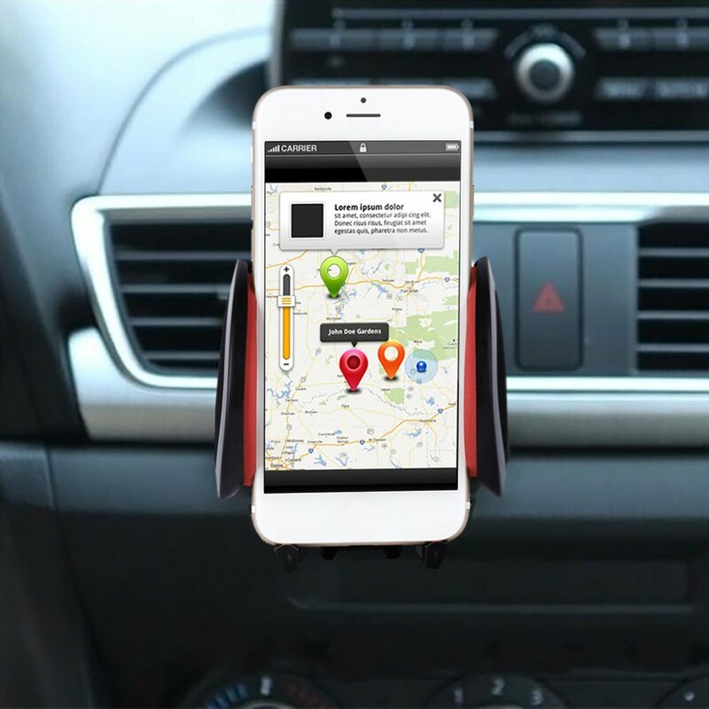Universal Car Can Rotate 360 Degrees Car Air Vent Phone Holder Navigation for 47-94mm Width Cellphone