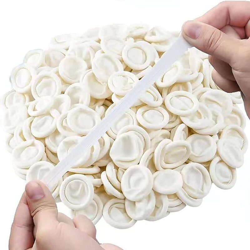 50/100Pcs Disposable Fingertips Protector Gloves Natural Rubber Non-slip Anti-static Latex Finger Cots Fingertips Durable Tool
