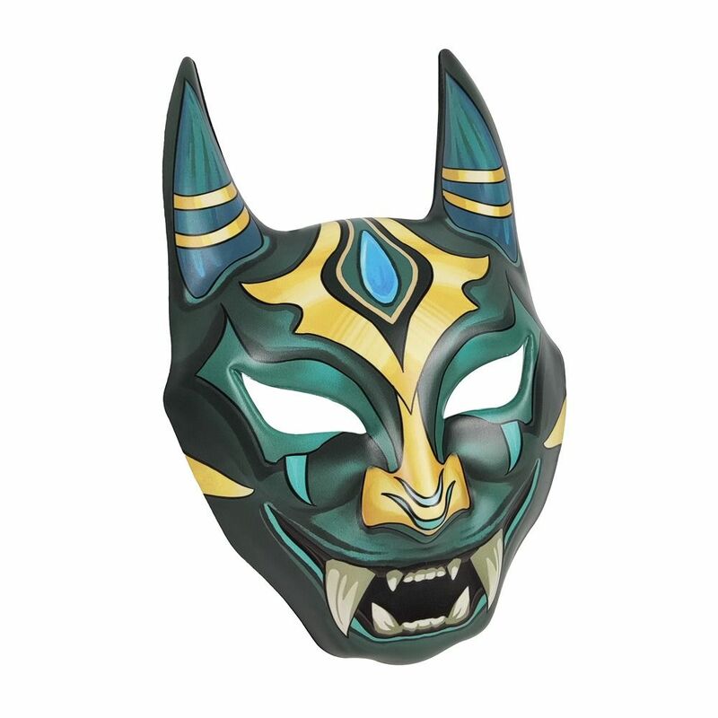 Props Mask Halloween Hannya Masks Trick Toys Full Face Ghost Ghost Hannya Mask Halloween PU Halloween Masquerade Cospaly Unisex