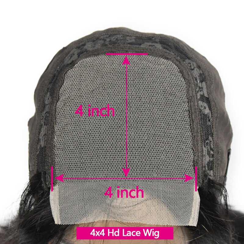 Peruka z prostymi bobami z przodu peruki z ludzkimi włosami dla czarnych kobiet HD przezroczysta peruka 4x4 wstępnie oskubane ludzkich włosów