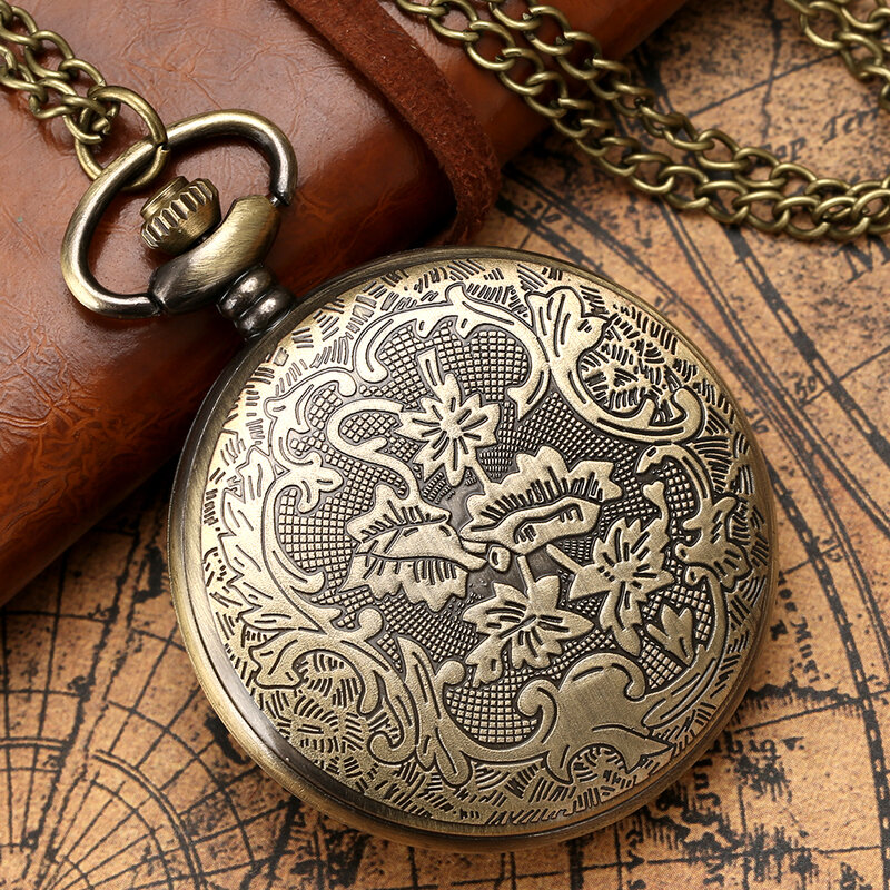 Reloj de pulsera de cuarzo para hombre y mujer, elegante reloj de pulsera analógico con piedra verde y bronce, números árabes, esfera blanca, colgante de bolsillo, regalo