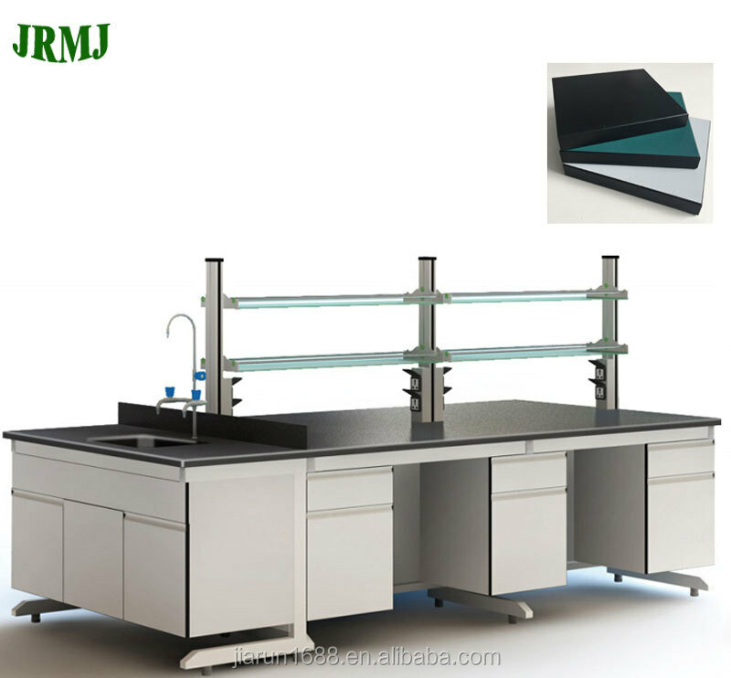 Lab Central Table For School Factory Customized Laboratory Test Stand Chemical Laminate Laboratory Working Table