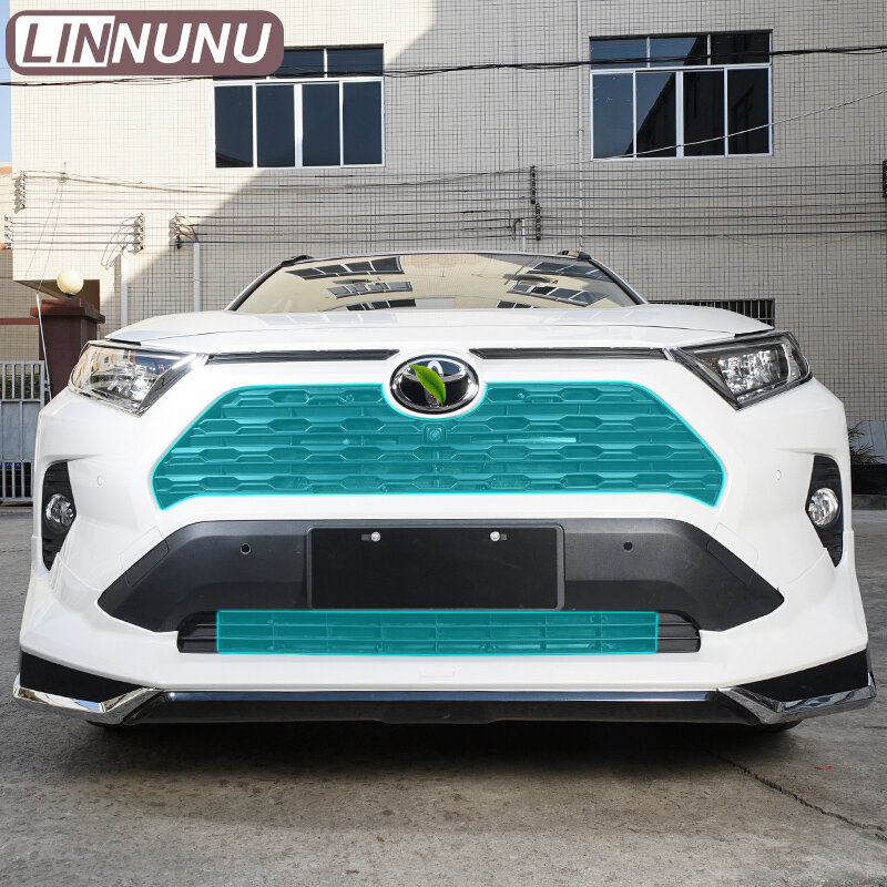Linnunu-車のフロントグリルカバーのトリム、防虫ネット、ステンレスメッシュの装飾、屋外プロテクター、toyotarav4に適合